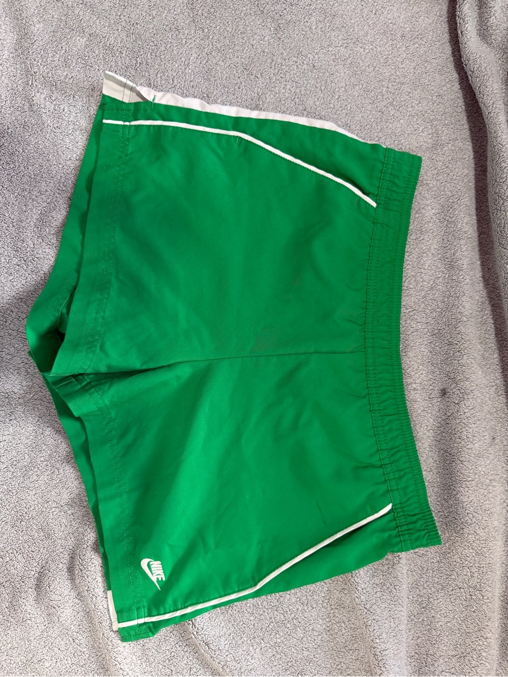 Nike Women's Emerald Green Running Shorts with White Piping